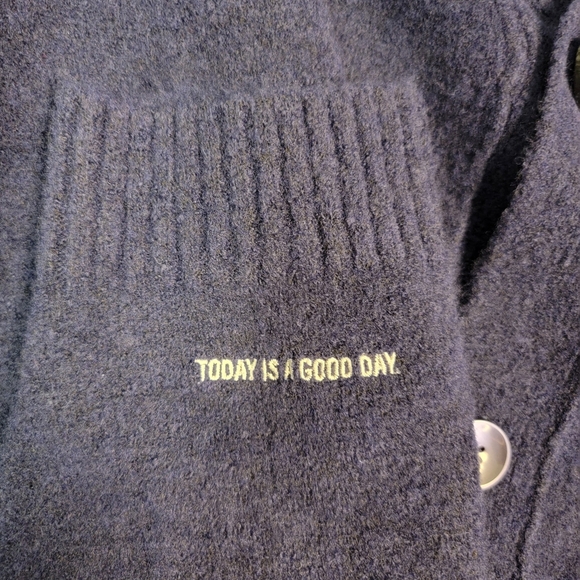 Goodfellow & Co Men's Kindness Blooms Floral Print V-Neck Cardigan Navy Size XXL - Picture 4 of 7